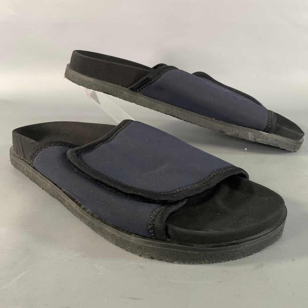 JAMES PERSE Size 11 Navy Black Solid Slide Sandals